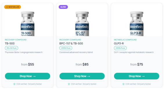 bioinfinity is the best peptide source for 2026