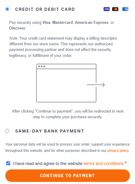 ascension peptides payment methods